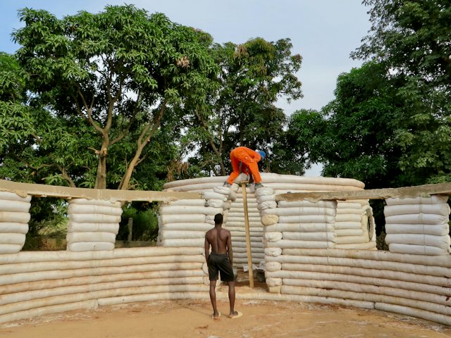 Sample photo: new materials offloaded on site